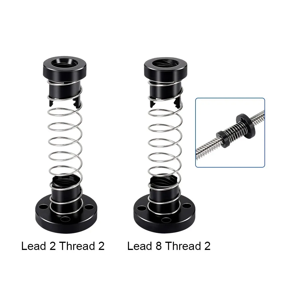 3D-Druckerteil T8 Leitspindel Steigung 2 mm Blei 8 mm 100–1200 mit Mutter for Ender-3 CR-10 Ender 5 unverwechselbar (Size : 100MM 3D-Druckerteil T8 Leitspindel Steigung 2 mm Blei 8 mm 100–1200 mit Mutter for Ender-3 CR-10 Ender 5 unverwechselbar (Size : 100MM