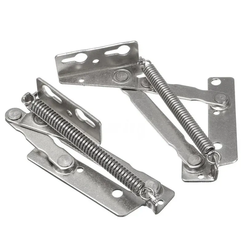 2pcs 80 graus Cradas de dobradiças do armário elevador Up Stay Flap Suporte Top Suporte Cozinha de armário