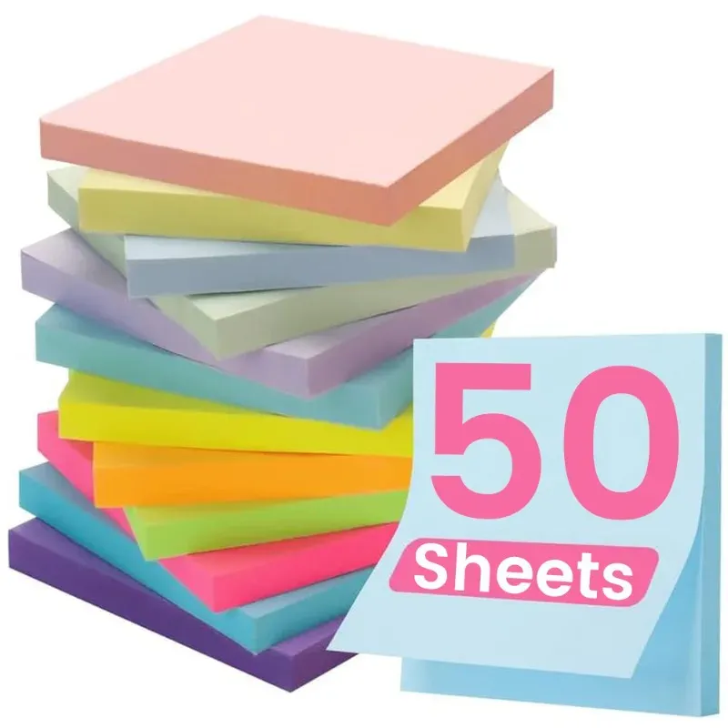 50 Sheets Notas pegajosas transparentes