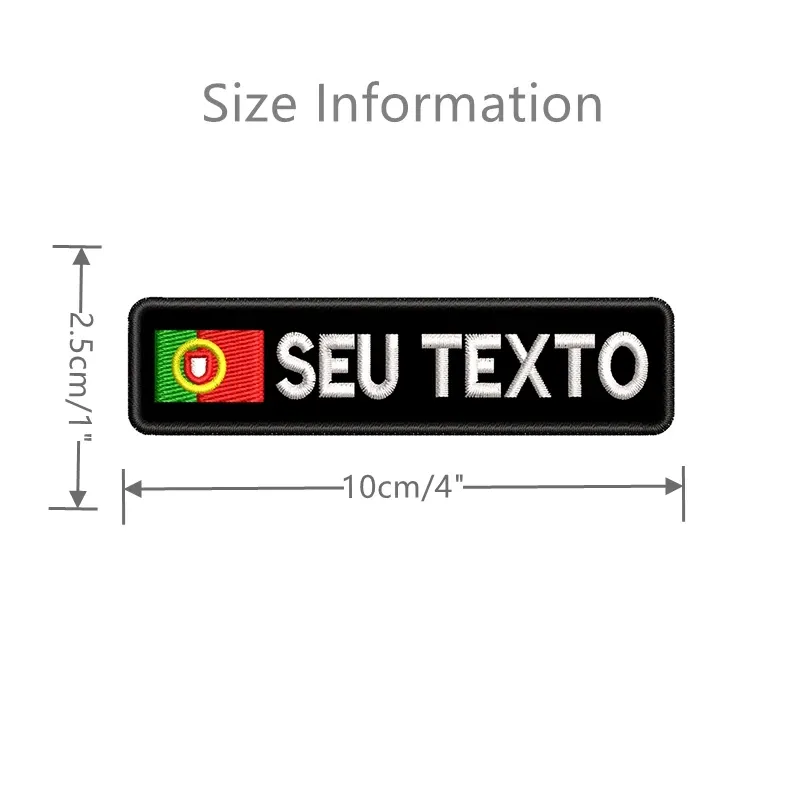 Portugal Flag Patch Embroidered Badge – Iron On Or Sew On Applique In Various Sizes - Foto 7