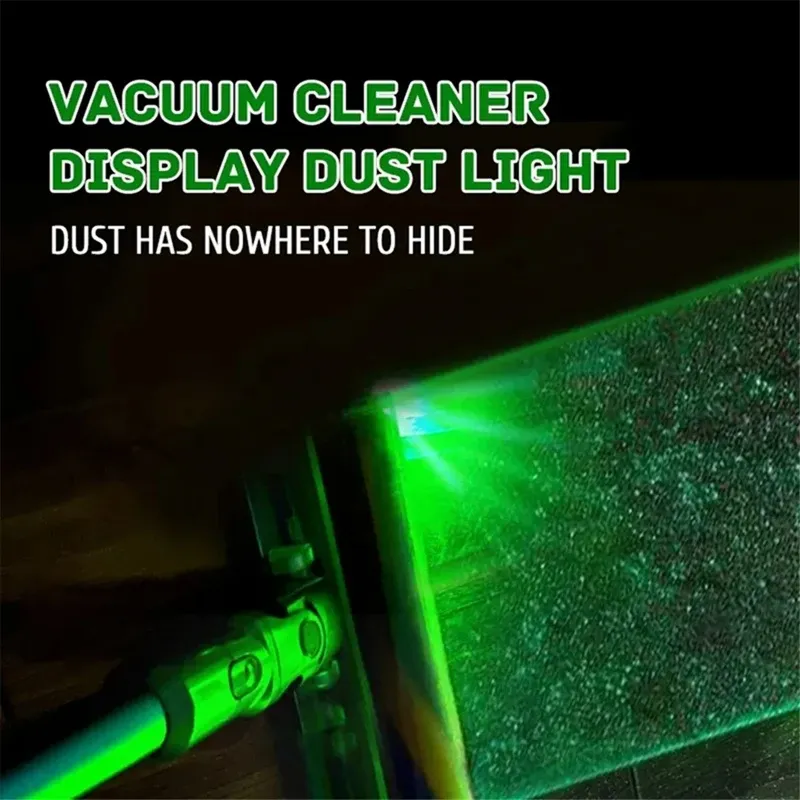 Vacuum Dust Detector Light Vacuum Led Light Attachment, Green LED Light For Vacuum Cleaner Head Replacement Parts