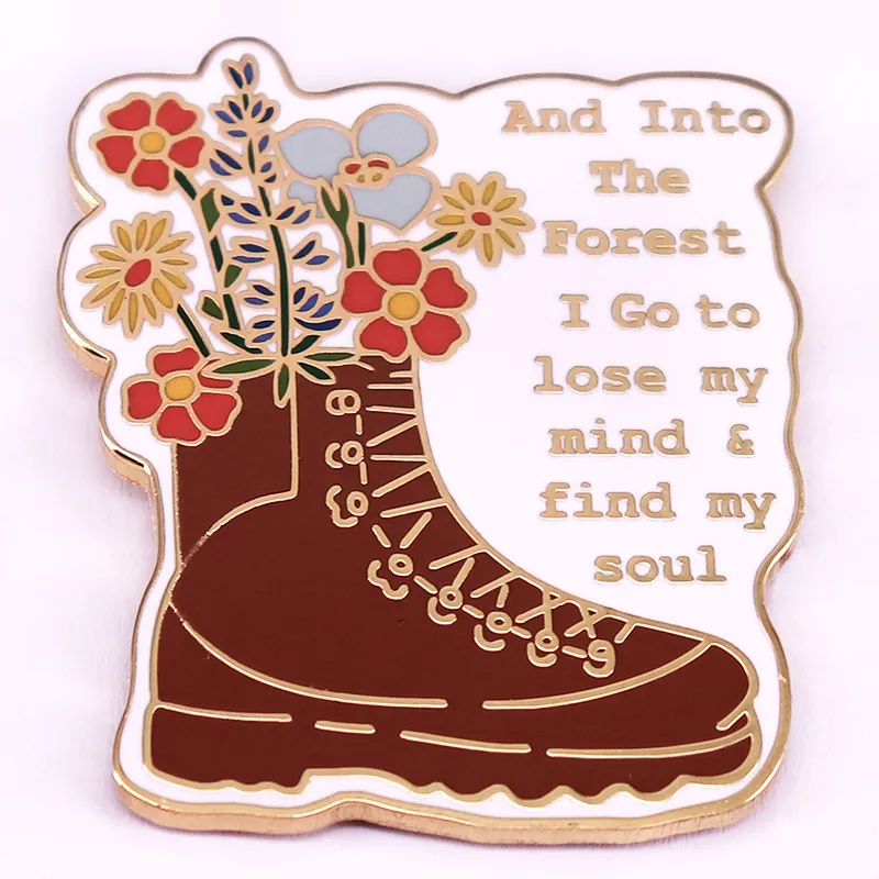 Girls Flower Beautiful Quotes Enamel Pin de jeu d'enfance film film Citations Brooch Badge Migne Anime Movies Games Épingles en émail dur