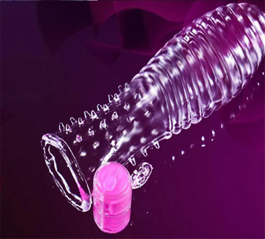 Penis Extender Sleeve Penis Penis Crystal Delay Set set maschio Cock Spike Sex Products Passion Sex Toys per Men9656477