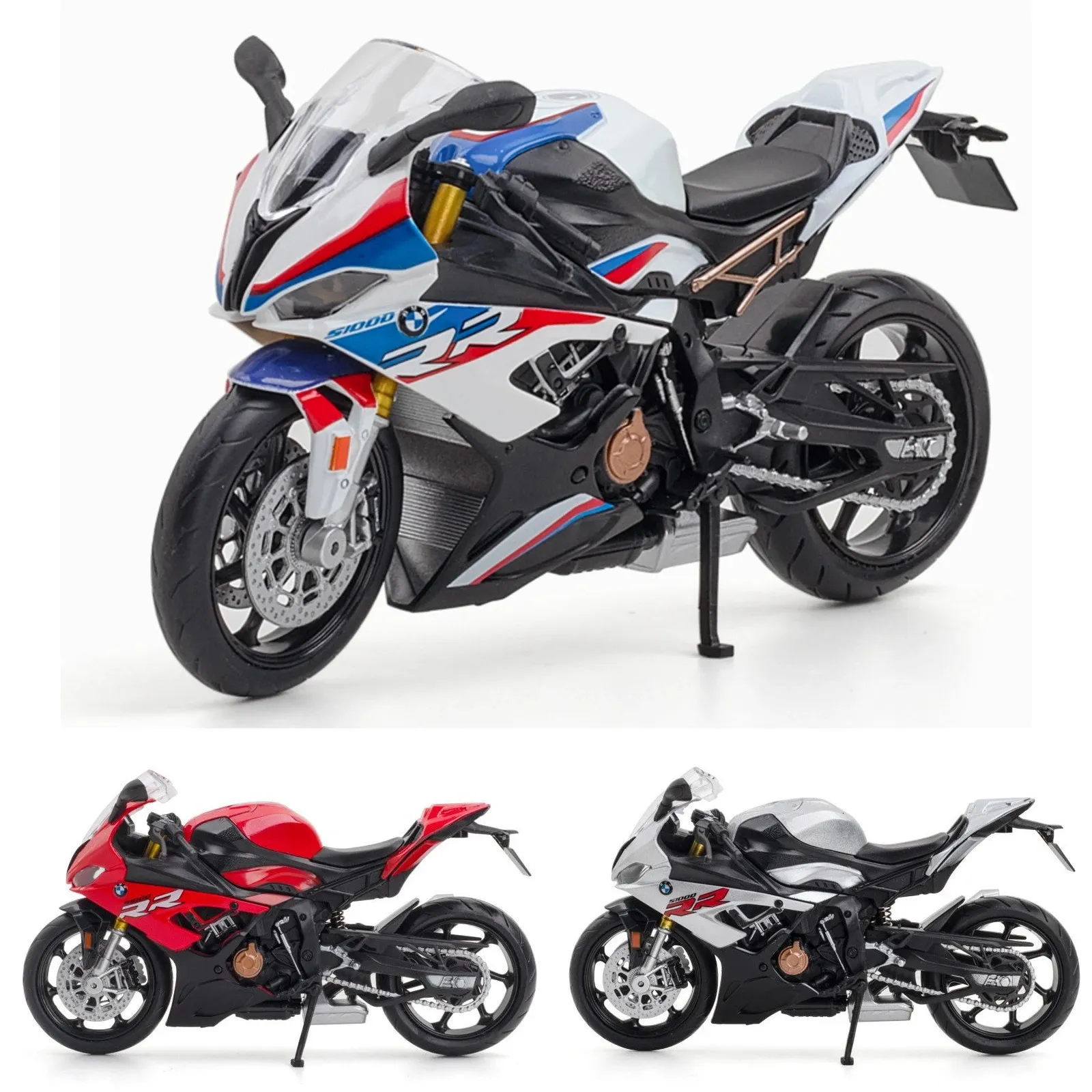 112 S1000RR Motorcycle Toy 1 12 RMZ City Diecast Metal Racing Model Super Sport Miniature Collection Prezent dla chłopców 240408