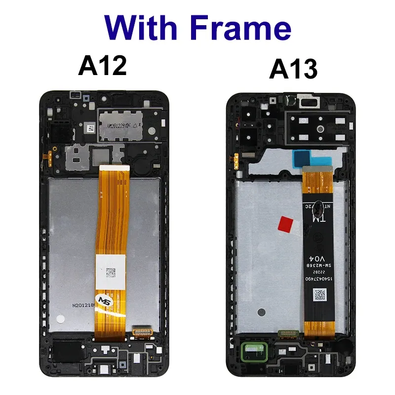 För Samsung Galaxy A12 LCD SM-A125F A125 Display Touch Screen Digitizer för Samsung A13 4G A135 LCD Display ersättningsdelar