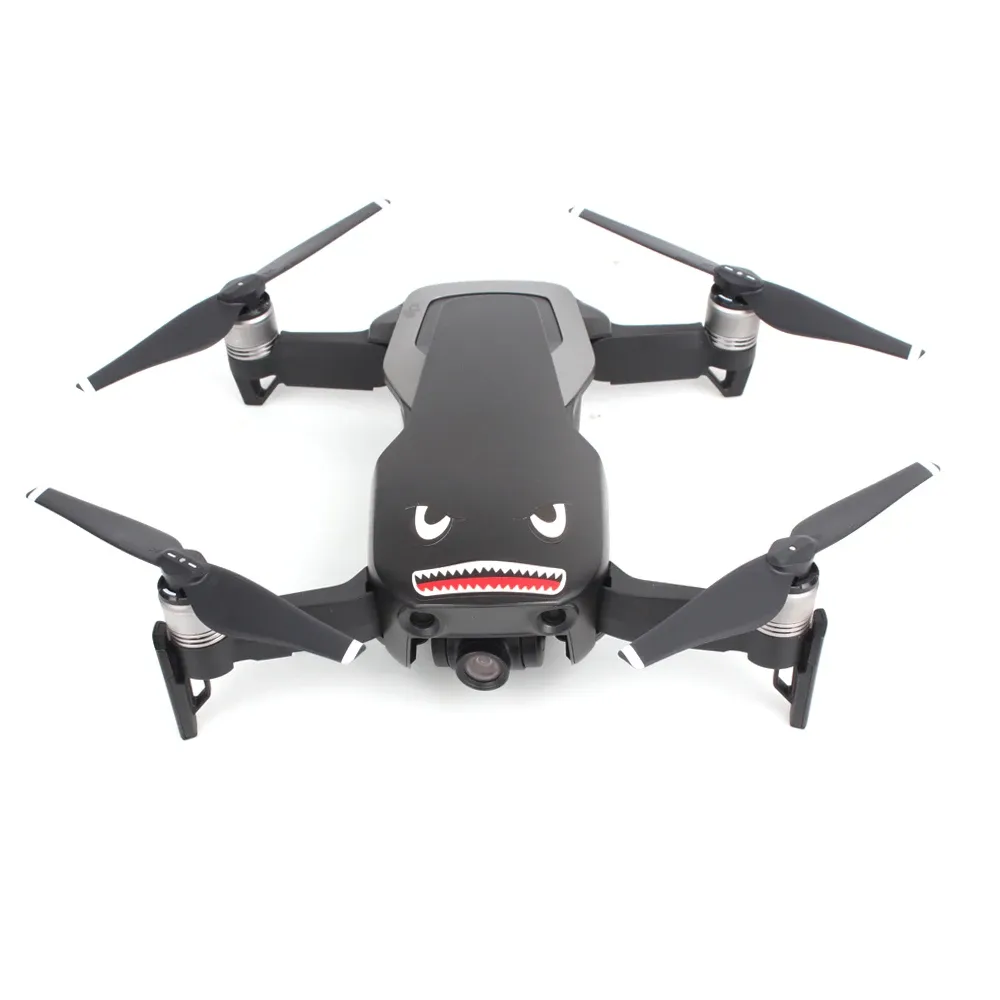 Drönare 2 PCS Shark -klistermärken för DJI Mini 3 Pro/Mavic Mini 2/SE/AIR 2s för drone vattentät ansiktsdekalskinn klistermärke Drone -tillbehör