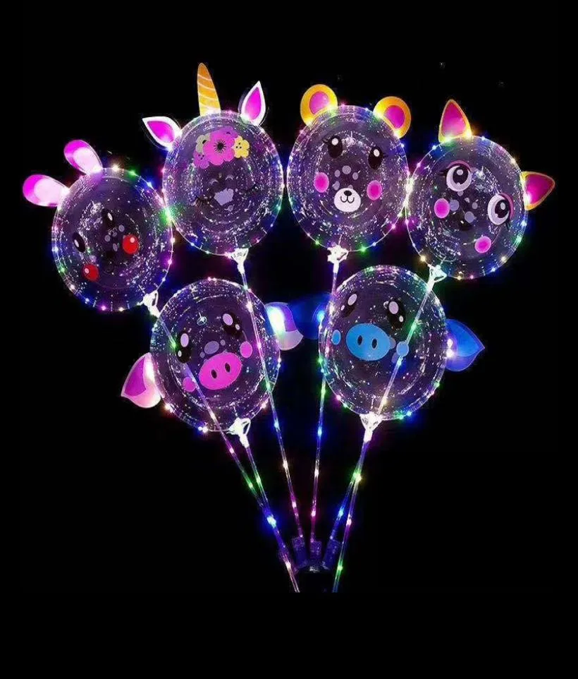 LED BOBO BALLOONS NOUVELLE ÉCLAIRAGE BOULLE DE BUBLE TRANSPARENT AVEC ET LES LUMIRES STRIMES LIVRES PLUS PUMUS BONUS MEDIAGE ANNIVERSAIRE CR3661383