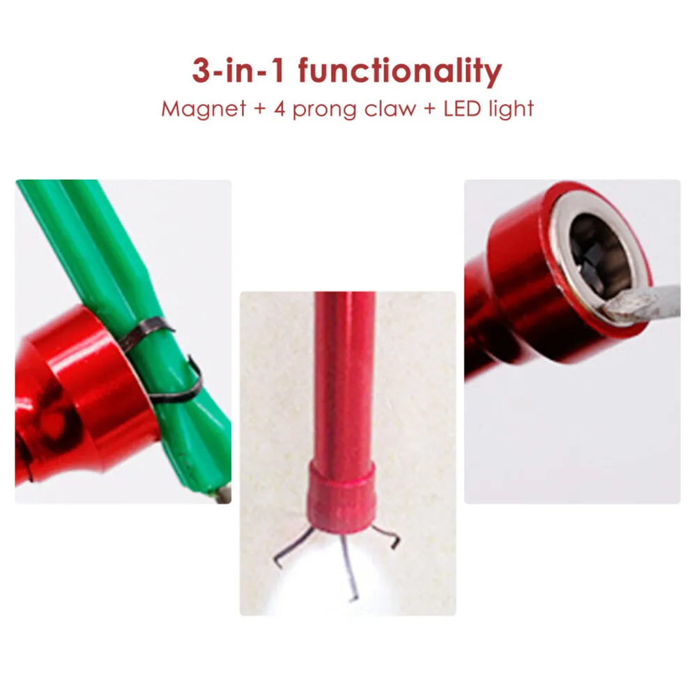Extendable Magnetic Pickup Tool With LED Light Flexible Claw Grabber ...