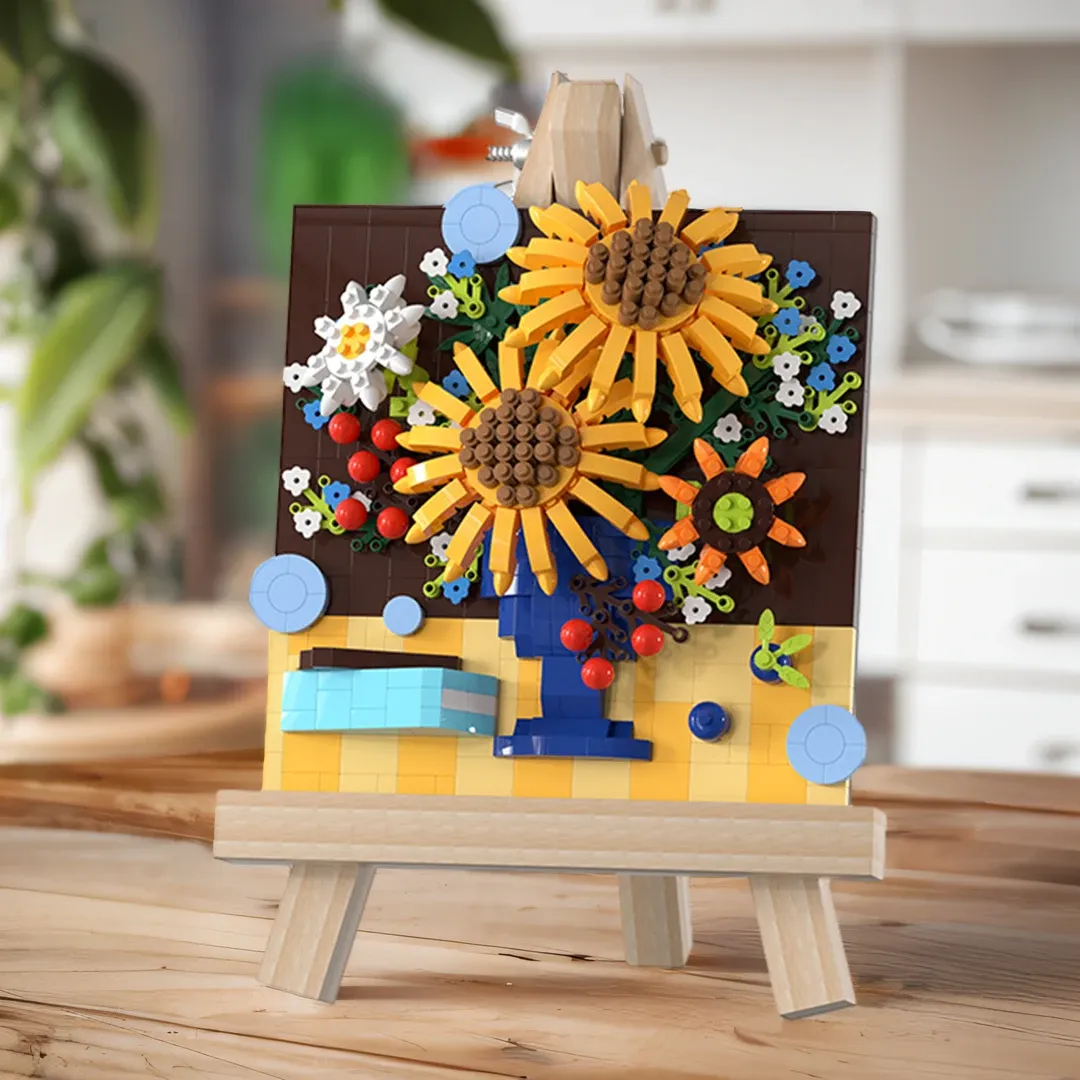 Mini Building Block Sets Flowers Block Painting Girl Building Blocks Toys Micro Building Kit Girl Building Blocks Children Toys