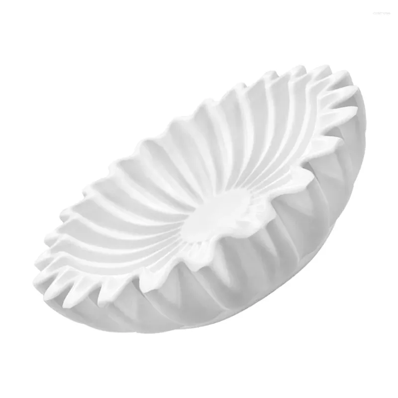 Bols Ruffled Decorative Bowl Bijoux Stockage Organisateur de rangement de plats Préseuil polyvalent Plate-clés Holder Entrée résine