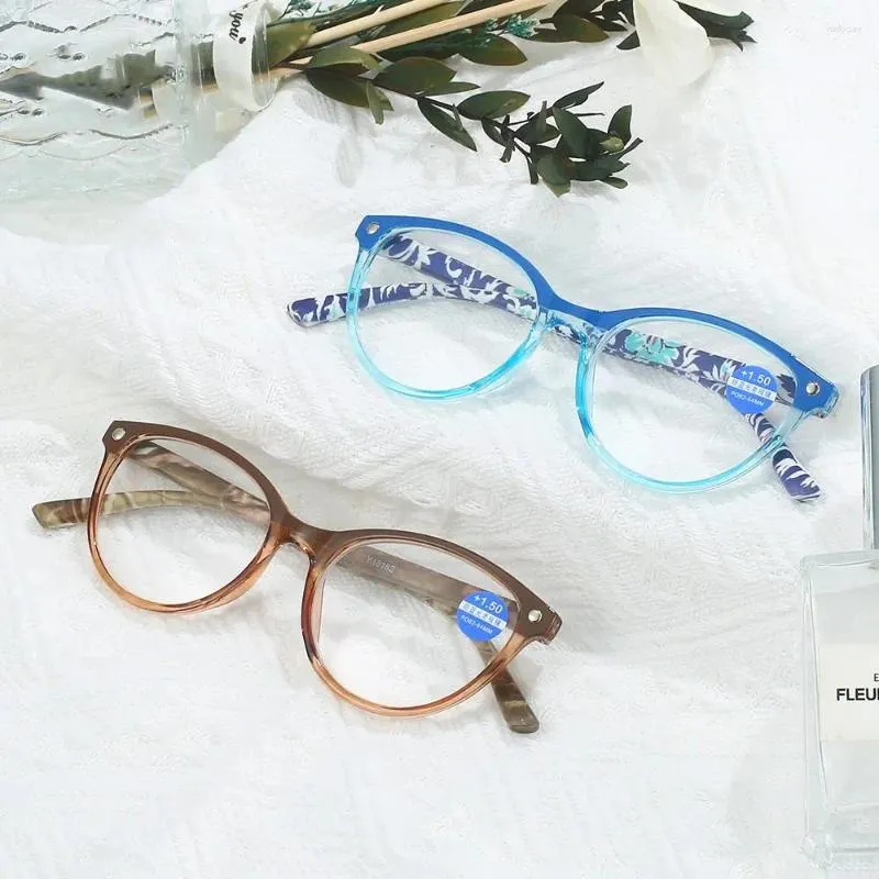 サングラス1PCアンチブルーライトリーディングメガネurltra-light目の保護男性女性花エレガントな快適な眼鏡