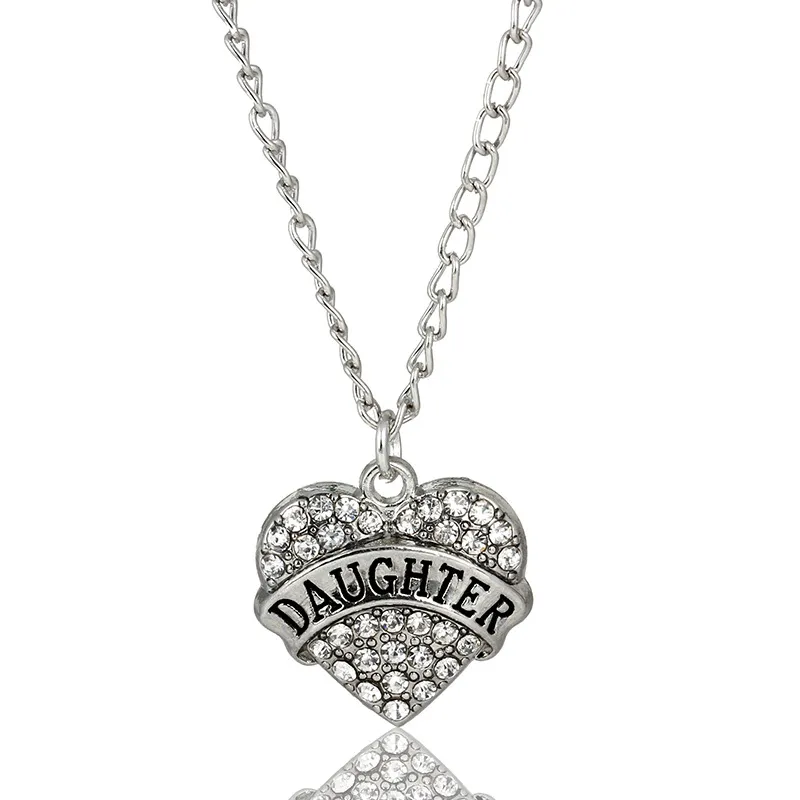 Pendant Necklaces Pendants Jewelry Diamond Peach Heart Mothers Day Gift Family Daughter Sister Crystal Necklace Drop Delivery 2021 Ot4rw
