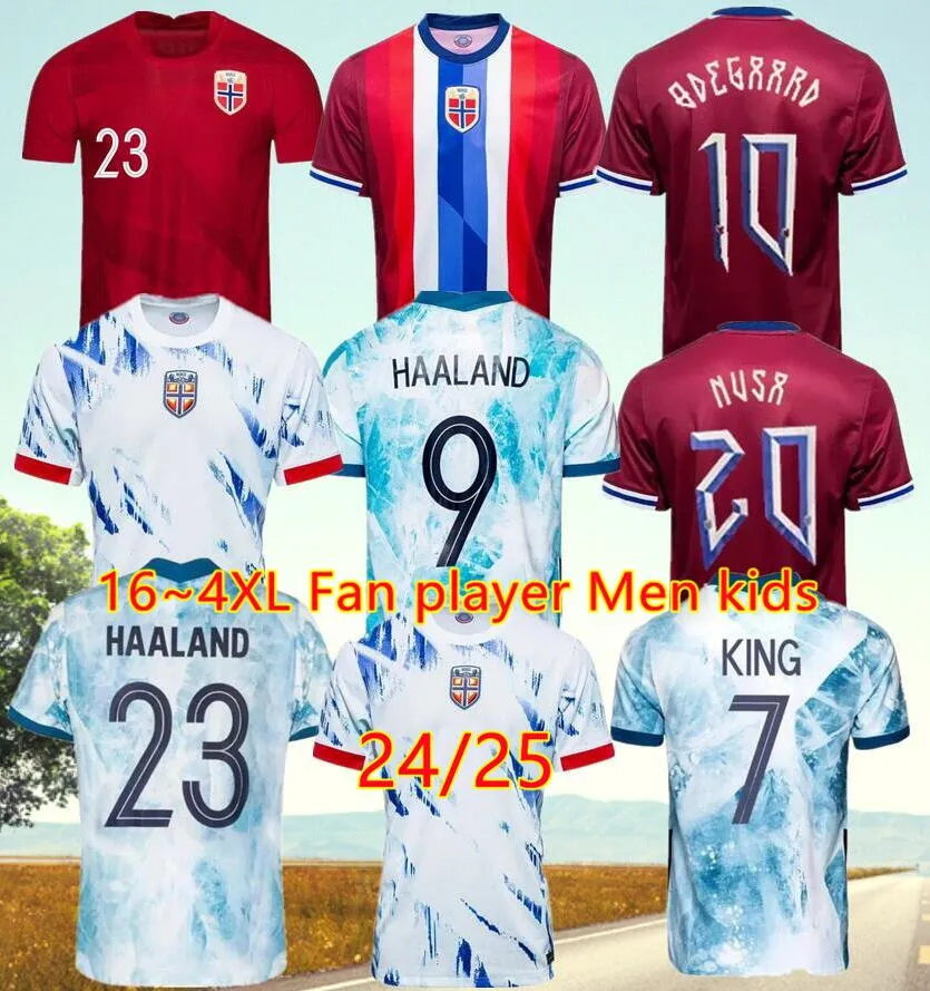 Norge 2024 soccer jerseys HAALAND ODEGAARD THORSBY LARSEN Norvegia national team 24 25 Norvege SORLOTH Noreg 2025 Noruega Football Shirt Noruega 1998 1999 retro