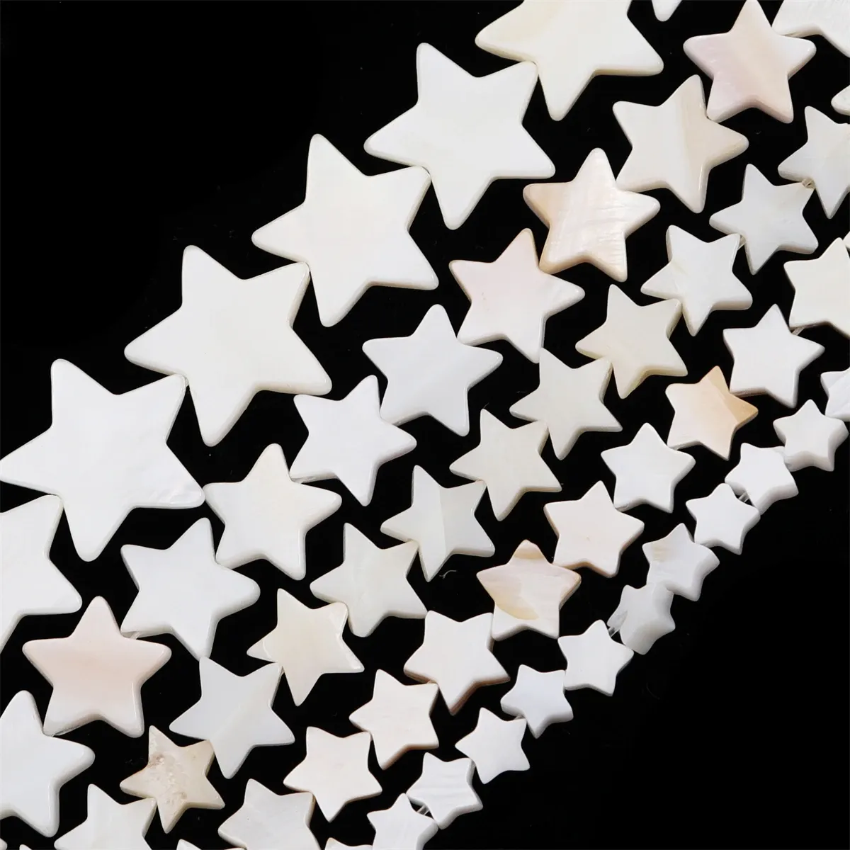 Cuentas de concha de estrella blanca natural de agua dulce Madre de perlas para joyas de pulsera de collar de bricolaje haciendo accesorios hechos a mano