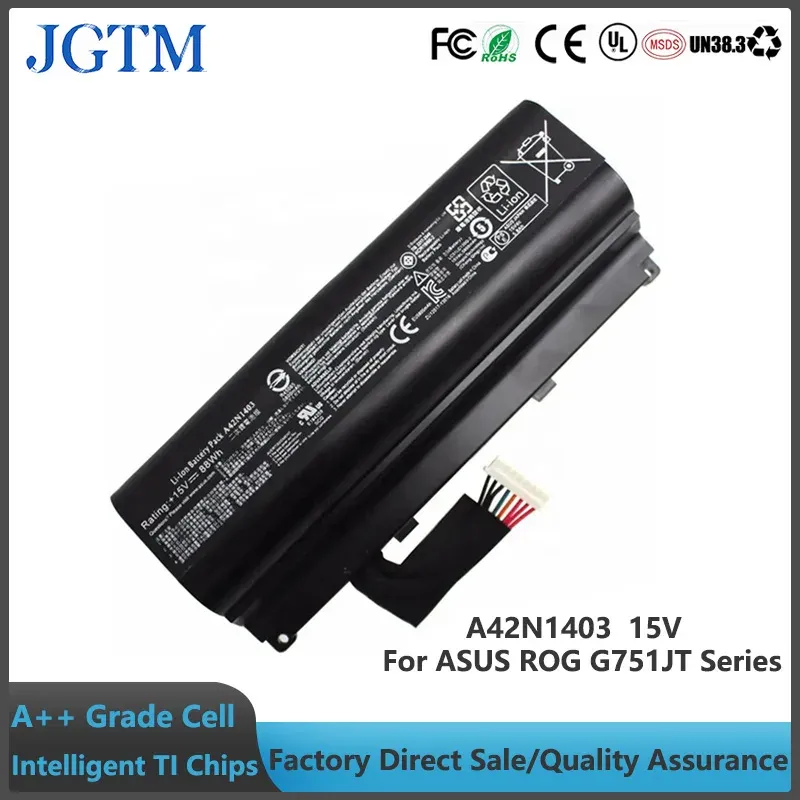 Batterie JGTM A42N1403 Batteria per laptop per ASUS ROG G751 G751J G751JL G751JM G751JT SERIE 0B11000340000 A42LM9H A42LM93 15V 88Wh