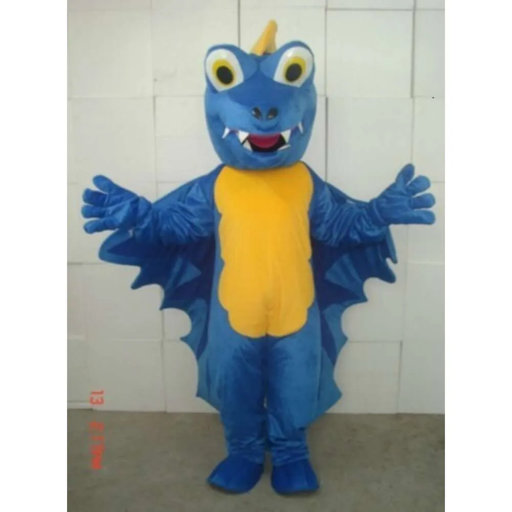 Costumes de mascotte mousse mignon dragon bleu carioton en peluche de Noël fantaisie Halloween Mascot Costume