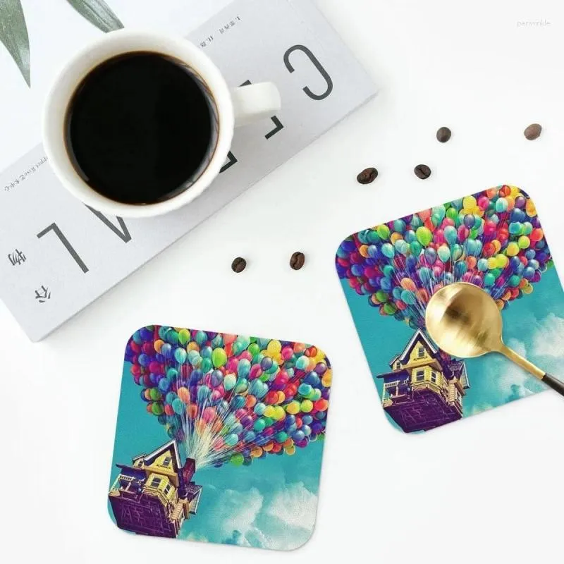 Table Mats Flying Home Coasters Kitchen Placemats Non-slip Insulation Cup Coffee For Decor Tableware Pads Set Of 4