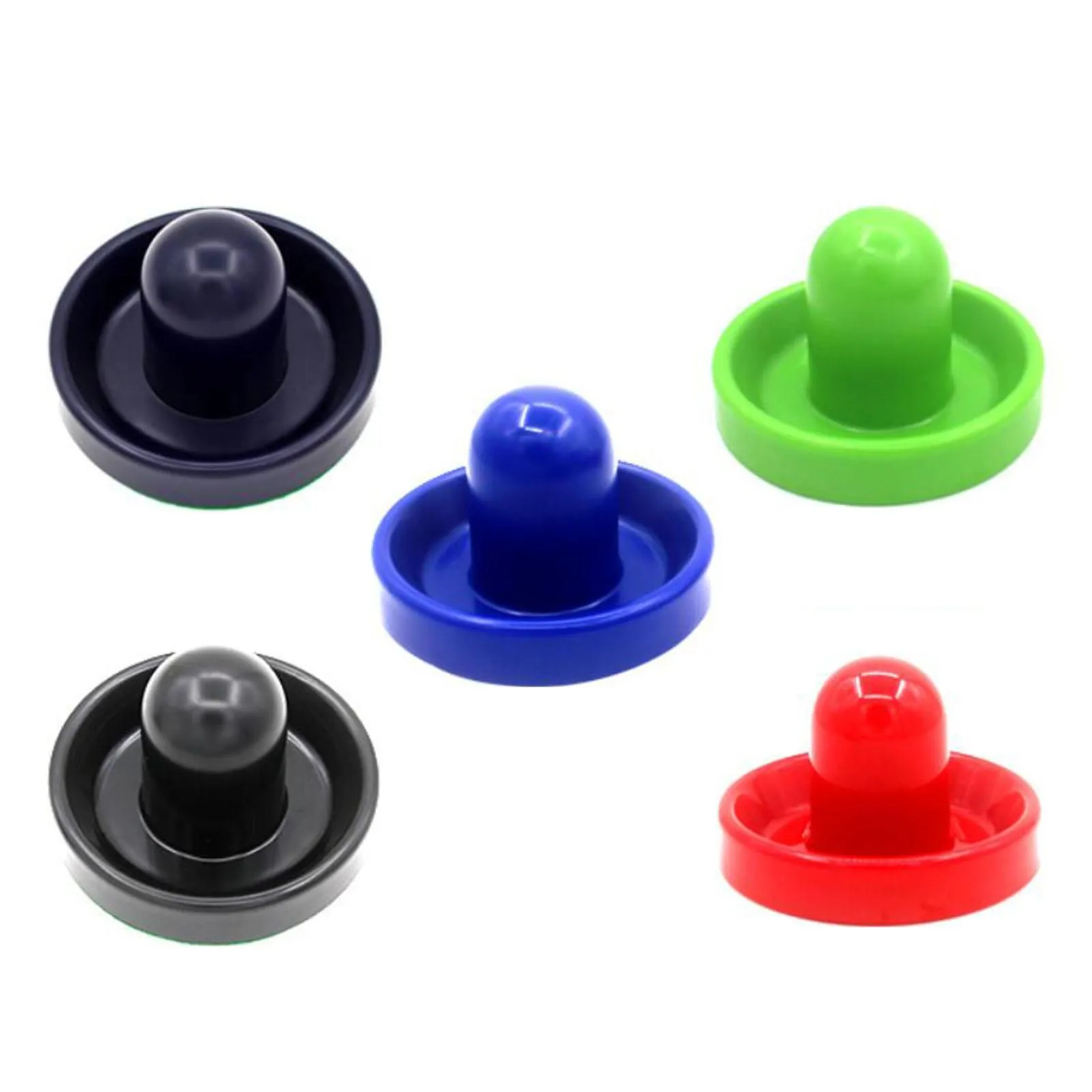 Air Hockey Pushers and Air Hockey Pucks, 96mm Goal Handles Pushers for Air Hockey Table Game 2 Pushers, 4 Pucks and 2 Green Pads