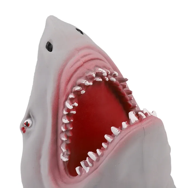 Puppet de main de requin en plastique pour l'histoire TPR Gants de tête animale pour enfants