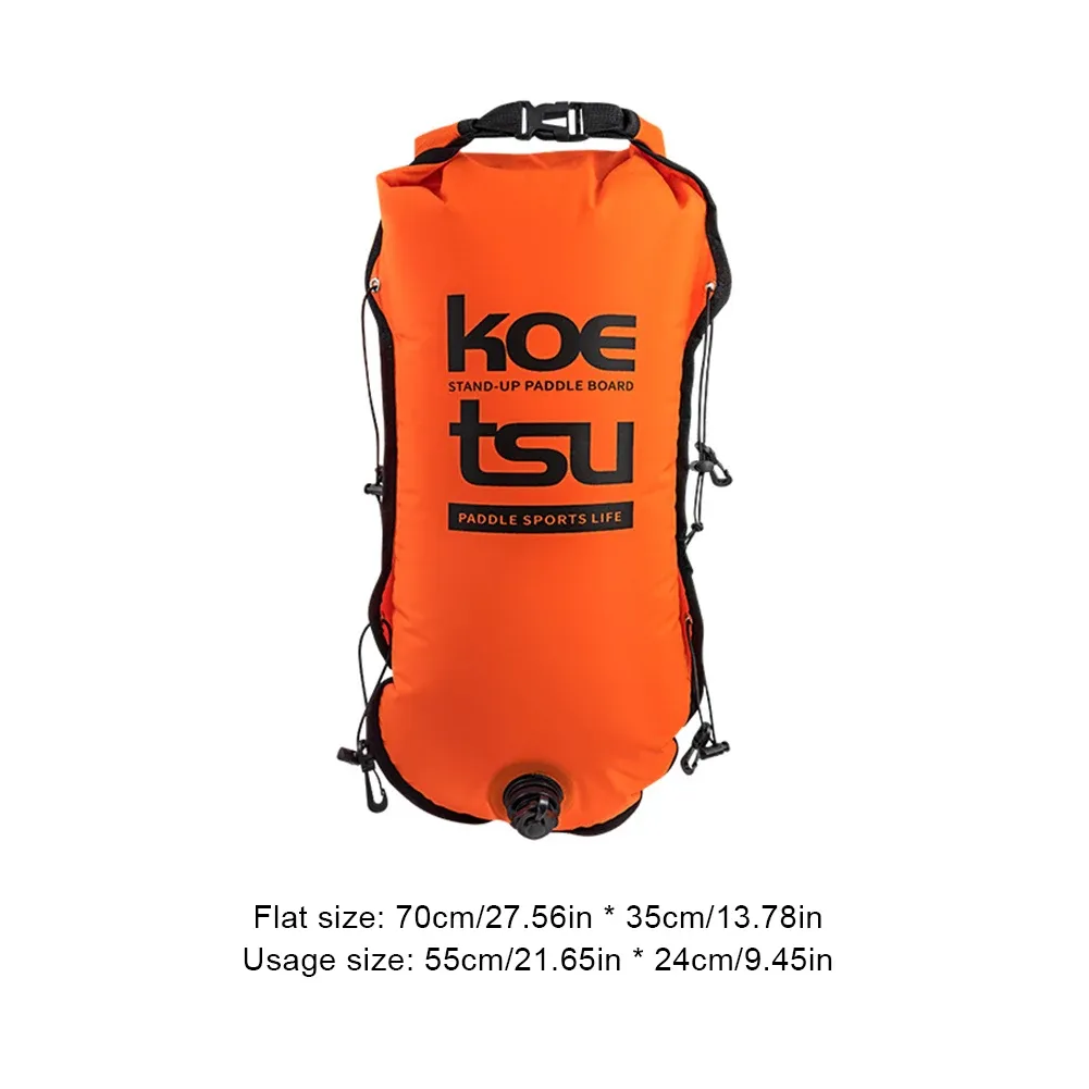 Borsa da paddle board da 30 litri borse di stoccaggio gonfiabile impermeabile con borsa per lo spazio per nuotare snorkeling kayaking