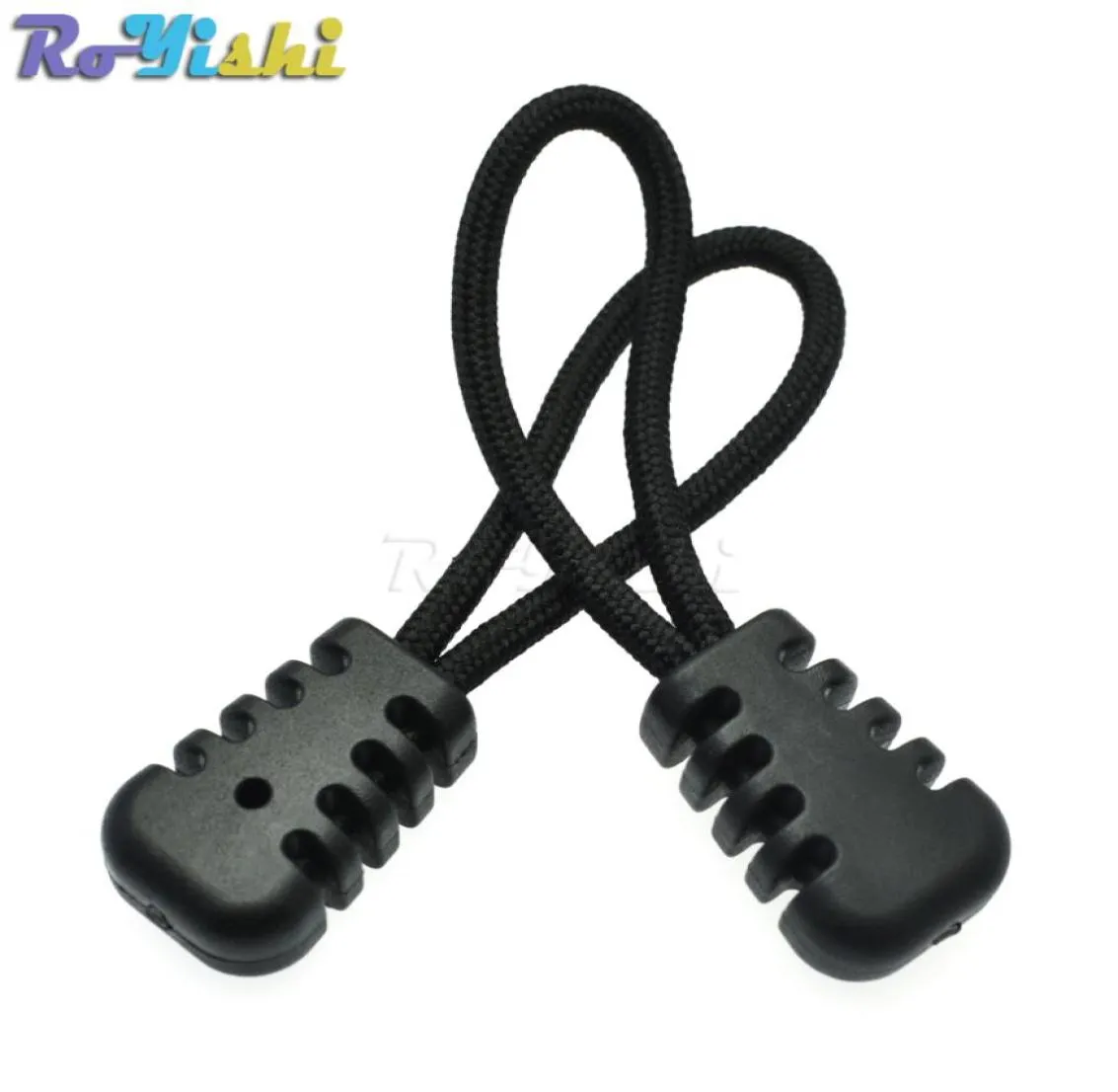 50pcslot extérieur camping sac à dos zipper tire les extrémités de corde de corde verrouillage du zip clip de gymnase