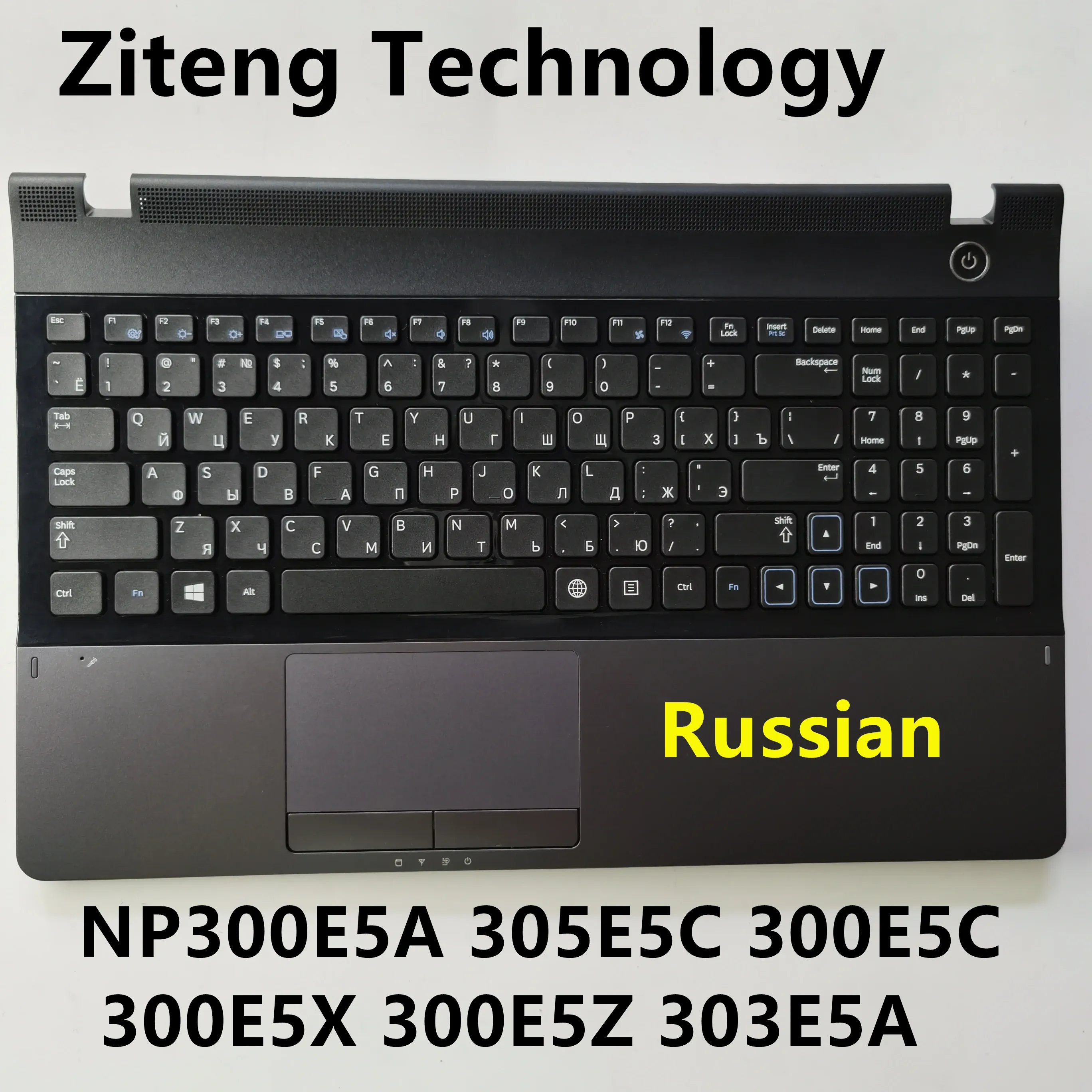 Toetsenborden Russisch voor Samsung NP300E5A NP305E5C NP300E5X NP305A 300E5A 300E5C 300E5C 300E5Z RU Laptop -toetsenbord met Palmest Case