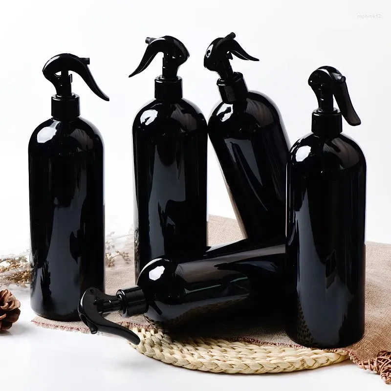 Storage Bottles 8pcs 1000ml Empty Large Black Plastic Bottle Trigger Sprayer Water Pumps Used For Flowers Household Makeup Cosmetic