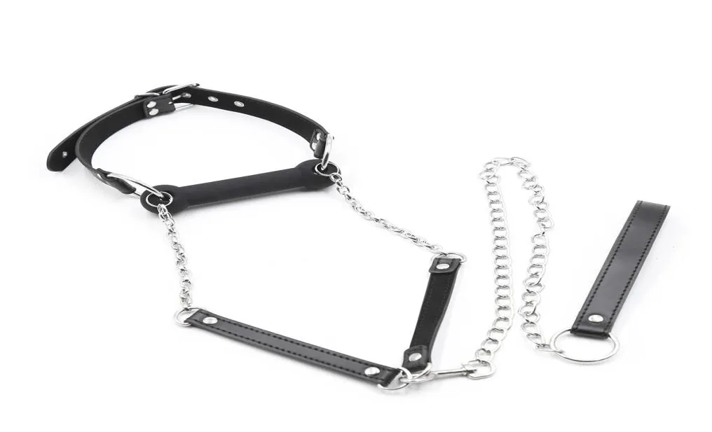 Nuovo Design Bondage Gear Cane Dog Shame Gag Cabina della testa con tiro a guinzaglio Bdsm Ball Gag per gioco sessuale sesso per adulti Toy9962111