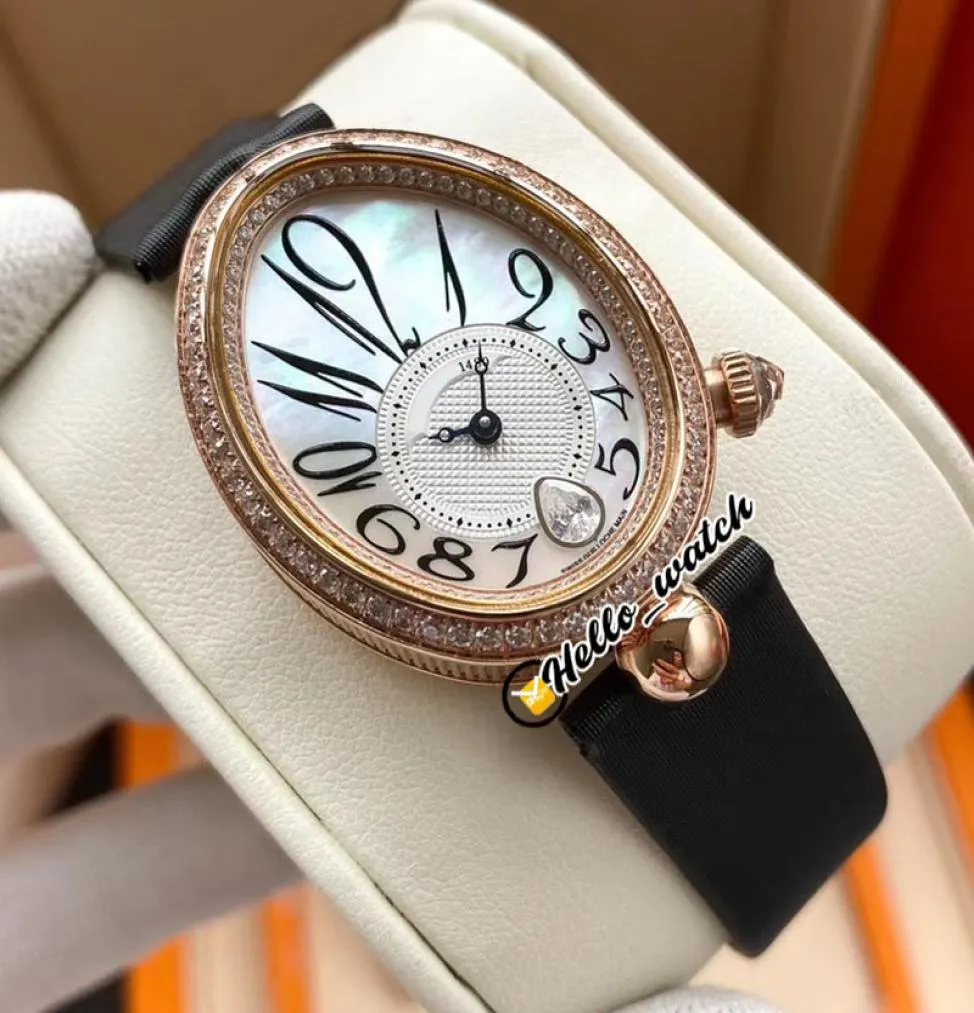 NY L8 REINE DE NAPLES ROSE GOLD CASE 8918BR58964D00D CAL5373 Automatisk Womens Watc Pearl Shell Dial Diamond Bezel Lday 2240130