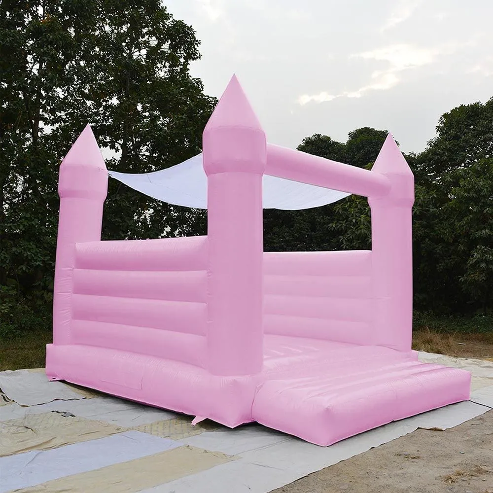 all'ingrosso 4.5x4,5 m (15x15ft) 2024 popolare amore pvc inflarabile rosa blu di rimbalzo verde rimbalzo della casa di nozze festa bouncy bouncy bouncer tenda decorazione tetto