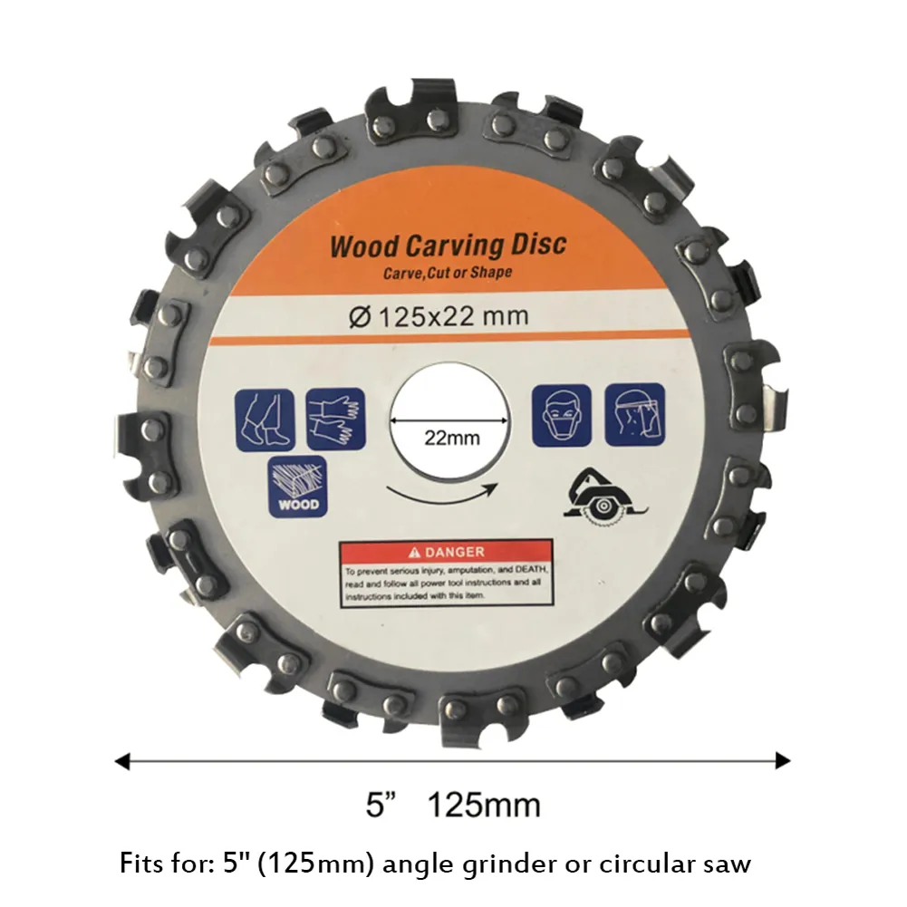 16-Tooth 125mm woodworking grinding disc for Angle...
