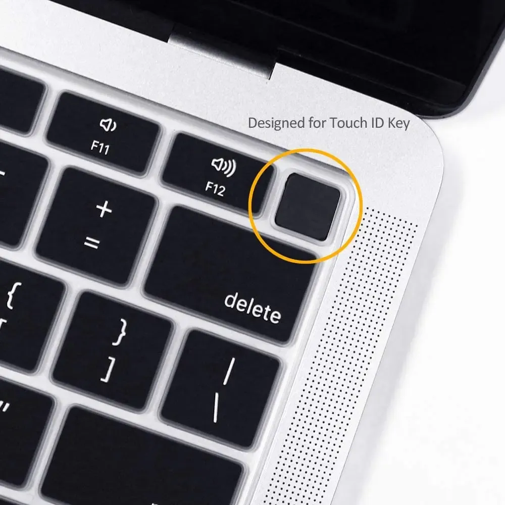 Copritastiera In Silicone Per MacBook Air 13" M1 (2020+) - Layout US/ANSI Nero