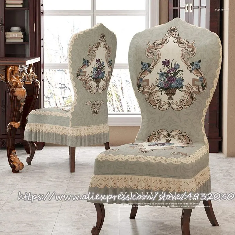 Chair Covers European Cover Universal American Skirt Seat Vintage High-end Table Stool Luxury Dining Home Decor