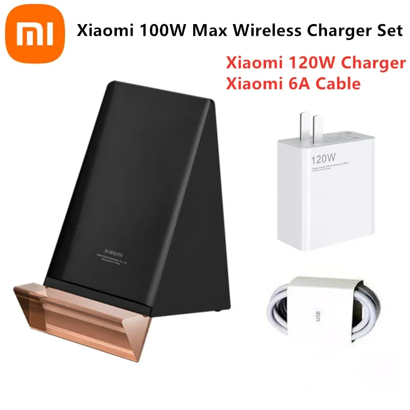 充電器XIAOMI 100W最大ワイヤレス充電器120W充電器6AケーブルXiaomiの高速充電12/11/10 QI iPhone/Samsungの充電