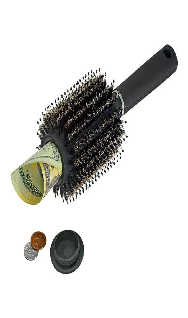 Brosse à cheveux combinaison creux récipient noir cachette en toute sécurité Secret Security Hair Hair Hairablecables Home Security Storage Box D1126747