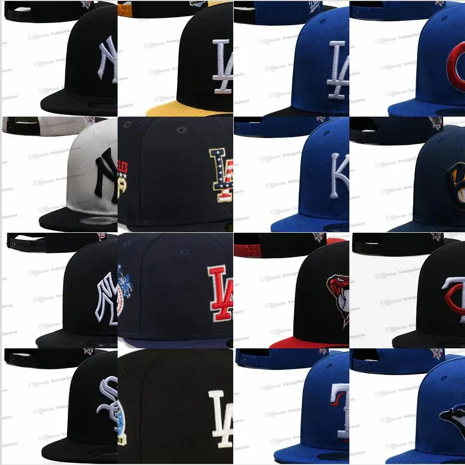 35 Colors Men's Baseball Snapback Hats gorras bones Classic All Teams Royal Blue Hip Hop Black Navy New York" Sport Adjustable Caps Chapeau Stitched Mix Colors