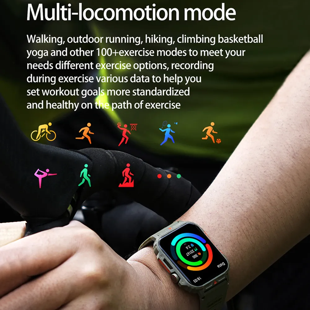 Reloj Inteligente Para Hombre Pulsera Deportiva De 2024 Pulgadas Repecente Al Agua IP68 Bluetooth Parlante Para Exherees Novedad De 1 95 4 103 DHgate