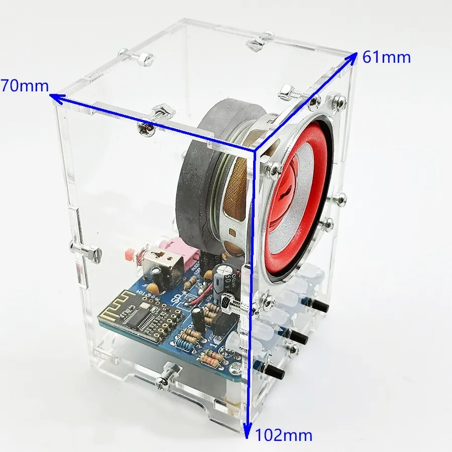 Kits de bricolage DC 5V LM386 Bluetooth Audio Amplificateur Board Speaker 4OHM 5W PRATIQUE D'ENSEIGNEMENT DE LA VERSEUR