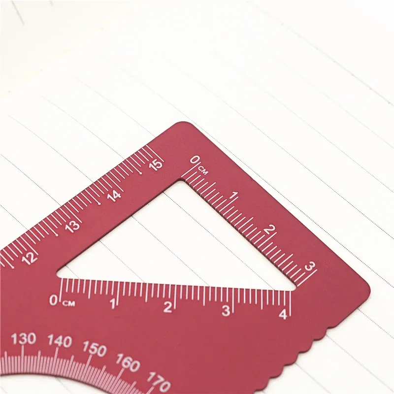 Multi-functional 4-in-1 aluminum alloy straight ruler with triangle ...