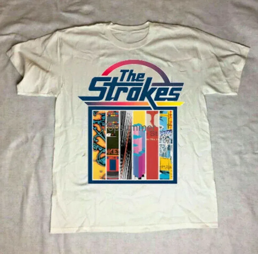 Save Big on Bulk The Strokes Shirt Rock Band T Shirts Classic Cotton Tee,  All Sizes Available, Great Family Gift, New White Shirt For Music Lovers 