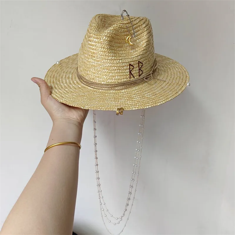 Pearl Chain DIY Jazz Straw Hat: Stylish Sun Protection for