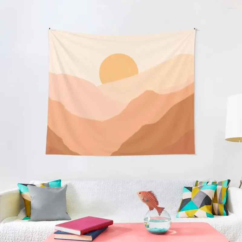 Tapisseries chaude coucher de soleil tapisserie mur moquette peintures d'écran de décoration intérieure décoration de chambre mignonne