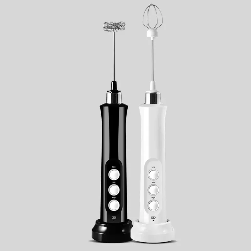 USB Electric Milk Frother 3 WHIBK USB Ładowarka Bubble Bubble Foamer z 3 trybami ręcznika miksera mikseru jajka