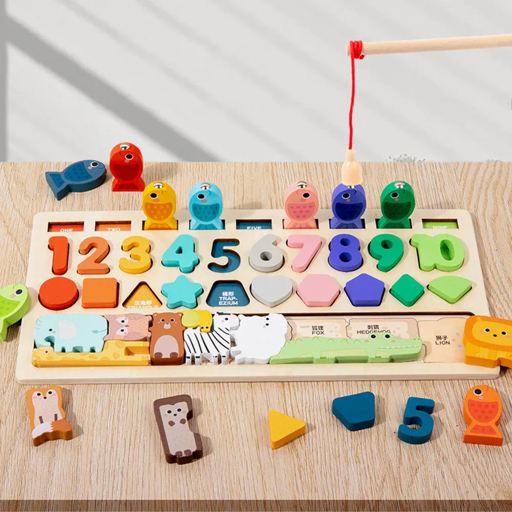 Wholesale Montessori Toddler Toys Shape Sorting Number Matching Fishing Animal Puzzles Fine Motor Skills Development From Homepro18 17.72 DHgate.Com