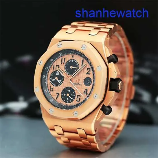 AP Athleisure Pols Watch Royal Oak Offshore Series Box Certificate Automatische machines Rose Gold Mens Watch 26470or