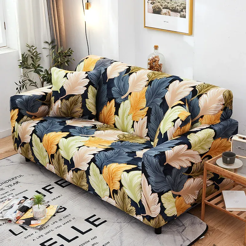 Stretch Spandex Sofa Slipcover – Printed, Machine Washable, Fits 1-4 Seat Sofas, Chairs & Loveseats (Multiple Colors & Sizes)