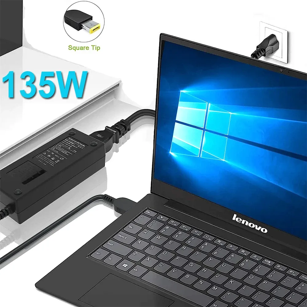 Adapter 20V 6.75A 135W Power Supply Adapter Laptop Charger Compatible with Lenovo IdeaPad Y4070 Y5070 Y5070AMIFI Y7070 Y700 Z710