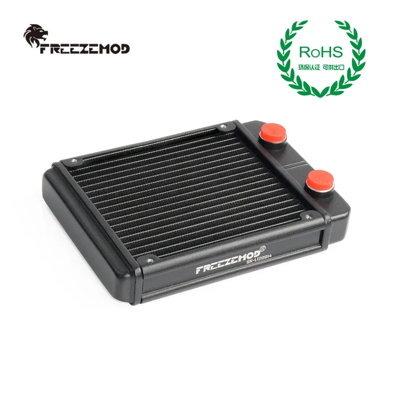 Koeling freezemod 120 mm computerradiator 27 mm dik waterkoeling warmteverwarmingssink aluminium vloeistof koeler G1/4 ondersteuning 12 cm ventilator