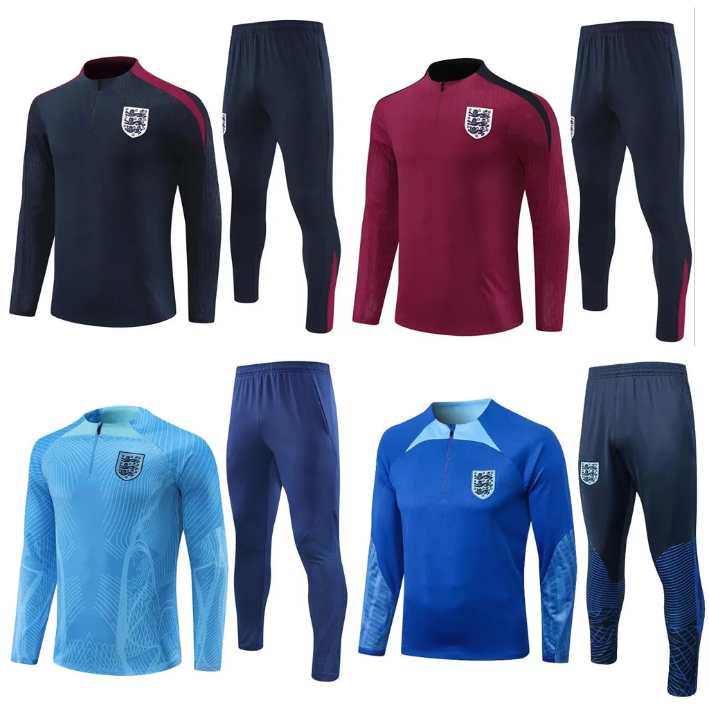 24 25 Inghilterra Track -Suit Soccer Jersey Allenamento Kane Sterling Rashford Sancho Grealish 24 25 MENS KIDS NAZIONALE NAZIONALE SUPUSITÀ SUPERIETTRO