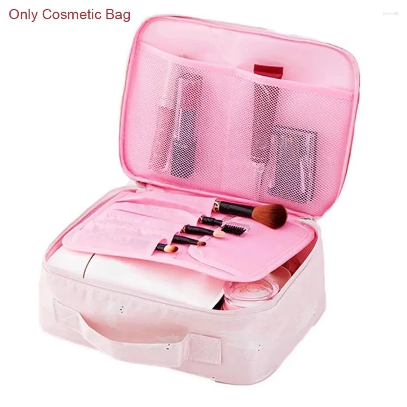 Cosmetic Bags Daily Bag Oxford Cloth Travel Portable Zipper Closure Lightweight With Handle Large Capacity Reusable Makeup Case